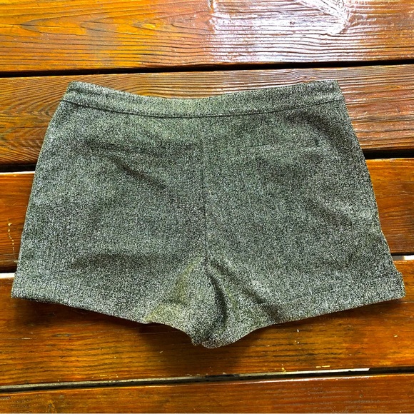 Metallic Sparkling Gold Lurex Shorts, Large - Picture 3 of 6